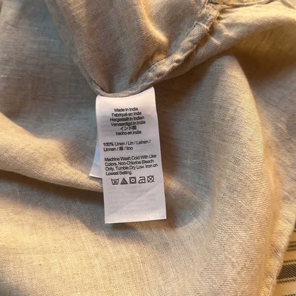 Baird McNutt Irish linen for J Crew light khaki dress. Size XL - Picture 5 of 5